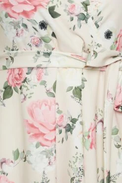 YOURS LONDON Curve Ivory White Floral Wrap Skater Dress -Luna Looks Zone 58777145 fcb2 42 162136 Z