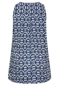 YOURS Curve Navy Blue Aztec Print Swing Top -Luna Looks Zone 59ebe179 6dd3 4f 131988 Y