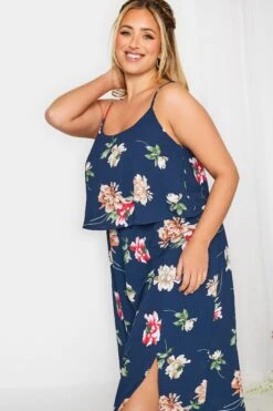 YOURS LONDON Curve Navy Blue Floral Overlay Maxi Dress 10 YOURS LONDON Curve Navy Blue Floral Overlay Maxi Dress -Luna Looks Zone 5a4a94af 08c9 43 161945 E