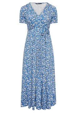 YOURS Curve Blue Ditsy Print Maxi Dress -Luna Looks Zone 5aead9c2 aabc 48 302060 X