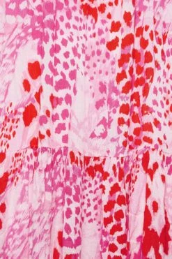 YOURS Curve Pink Animal Markings Shirred Strappy Sundress -Luna Looks Zone 5aebebc6 123a 4d 137353 Z