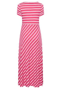 YOURS Curve Pink Stripe Swing Maxi Dress -Luna Looks Zone 5be801e1 31b4 44 301018 Y