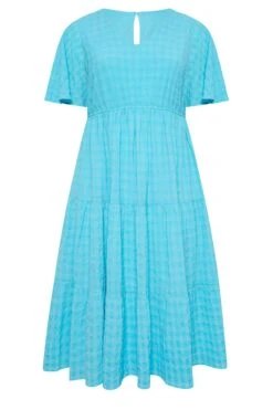 LIMITED COLLECTION Curve Aqua Blue Textured Tiered Smock Dress 12 LIMITED COLLECTION Curve Aqua Blue Textured Tiered Smock Dress -Luna Looks Zone 5cb0b165 e3de 47 215543 X