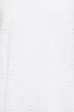 YOURS PETITE Curve White Broderie Frill Shoulder Top -Luna Looks Zone 5e039769 1484 48 174617 Z