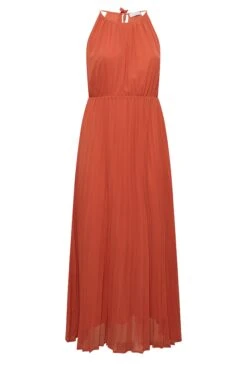 YOURS LONDON Curve Orange Pleated Maxi Dress -Luna Looks Zone 5e2b47de 67a2 46 161885 X