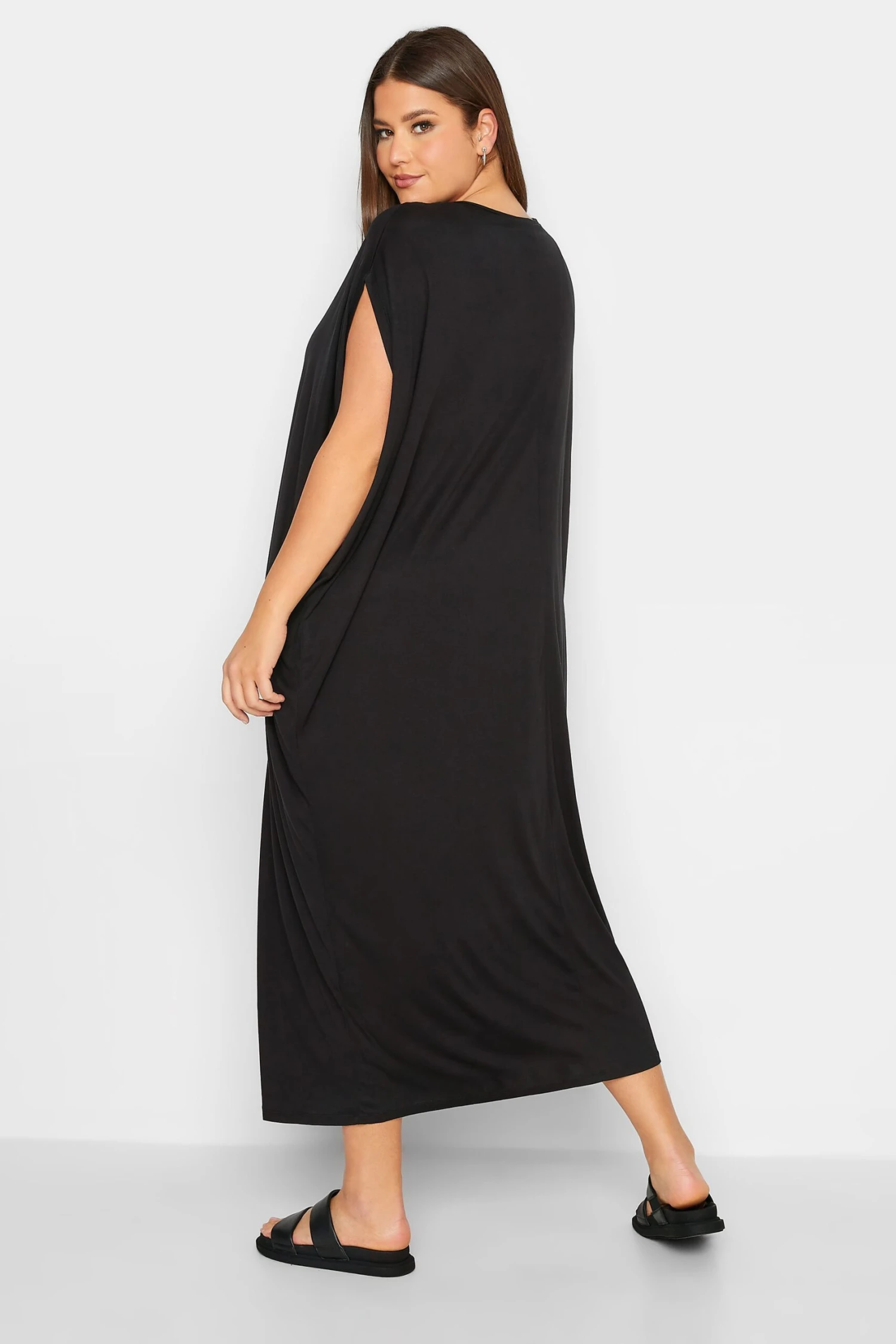 YOURS Curve Black Double Layered Dress 3 YOURS Curve Black Double Layered Dress - Image 3