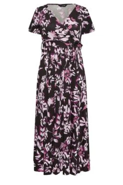 YOURS Curve Black Leaf Print Wrap Maxi Dress 10 YOURS Curve Black Leaf Print Wrap Maxi Dress -Luna Looks Zone 5f3807c3 5c87 41 137434 X