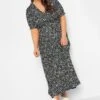 LIMITED COLLECTION Curve Black Floral Print Maxi Dress