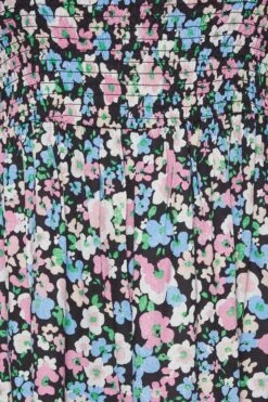 YOURS Curve Black Floral Ditsy Shirred Midi Dress 9 YOURS Curve Black Floral Ditsy Shirred Midi Dress -Luna Looks Zone 60802aea 5dcd 45 137330