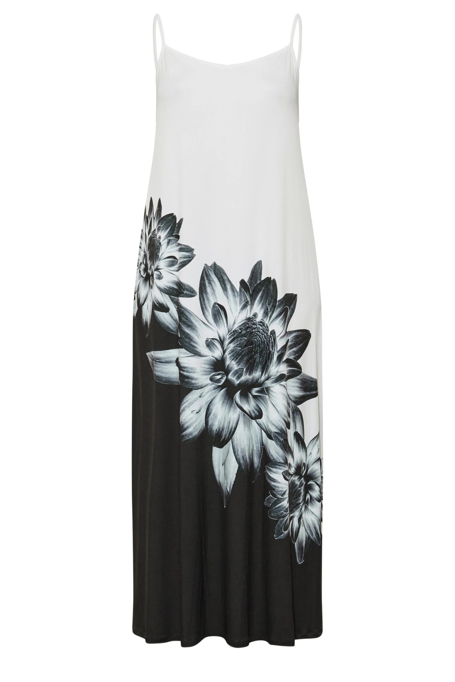 YOURS Curve White Floral Print Colour Block Maxi Dress 5 YOURS Curve White Floral Print Colour Block Maxi Dress - Image 5