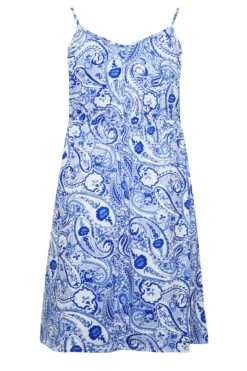 LIMITED COLLECTION Curve Blue Paisley Print Sundress -Luna Looks Zone 60cdba5f 95d1 4d 215789 Y