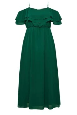 YOURS LONDON Curve Forest Green Bardot Ruffle Maxi Dress 10 YOURS LONDON Curve Forest Green Bardot Ruffle Maxi Dress -Luna Looks Zone 60d570cf b661 4e 161882 X