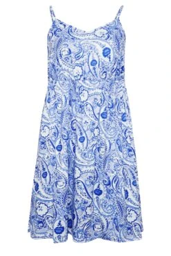 LIMITED COLLECTION Curve Blue Paisley Print Sundress -Luna Looks Zone 626dfe8d a54a 48 215789 X