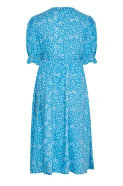 LIMITED COLLECTION Curve Blue Ditsy Wrap Dress -Luna Looks Zone 62b7b871 3c97 46 214398 X
