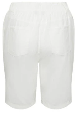 YOURS Curve White Cool Cotton Shorts -Luna Looks Zone 6330bbca ad67 4f 144784 Y