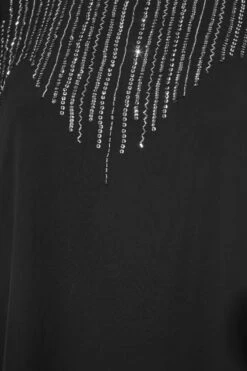 LUXE Curve Black Hand Embellished Sweetheart Blouse -Luna Looks Zone 637b336e ede7 4f 157940 S