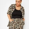 LIMITED COLLECTION Curve Brown Leopard Print Shorts
