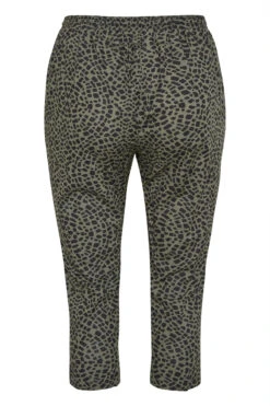 YOURS Curve Khaki Green Animal Print Cropped Joggers -Luna Looks Zone 64d9aa0b 1e27 4c 144557 Y