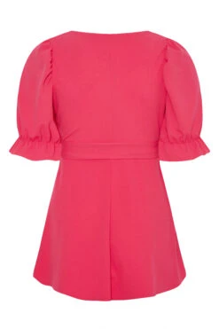 YOURS LONDON Curve Hot Pink Sweetheart Peplum Top -Luna Looks Zone 653d028e 01e9 4e 161437. Yjpg