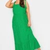 YOURS Curve Green Broderie Anglaise Maxi Dress
