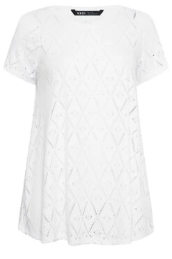 YOURS 2 PACK Curve Black & White Broderie Anglaise Swing Tops -Luna Looks Zone 65a84aa5 11aa 47 321084 X