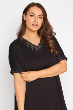 YOURS Curve Black Contrast Trim Tunic Dress -Luna Looks Zone 663a2f83 e2f3 48 300736 D