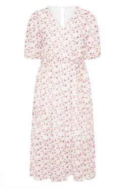 YOURS LONDON Curve White Ditsy Smock Maxi Dress -Luna Looks Zone 67226c76 c2e6 41 161124 F