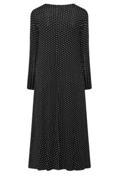 LIMITED COLLECTION Curve Black Polka Dot Pleat Front Dress -Luna Looks Zone 69083ee1 48e0 48 215234 Y