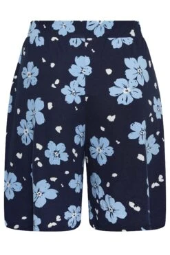YOURS Curve Navy Blue Floral Print Jersey Shorts 9 YOURS Curve Navy Blue Floral Print Jersey Shorts -Luna Looks Zone 693e5e7f 80c5 43 144770 Y