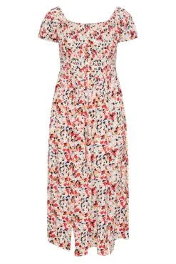 YOURS Curve Red Floral Bardot Maxi Dress -Luna Looks Zone 695bdcd5 6446 4d 137095 X