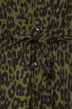 YOURS Curve Khaki Green Animal Print Utility Tunic Shirt -Luna Looks Zone 6adccc31 a663 4e 131936 Z