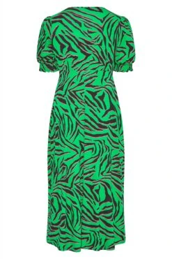 YOURS LONDON Curve Green Zebra Print Keyhole Dress -Luna Looks Zone 6c1fa3b2 4279 48 161590 Y