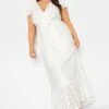 YOURS Curve White Broderie Anglaise Maxi Dress