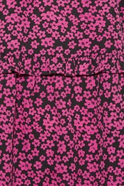 LIMITED COLLECTION Curve Pink Floral V-Neck Blouse -Luna Looks Zone 6e534e09 1699 49 215106 Z