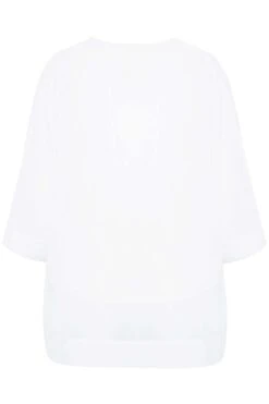 YOURS LONDON Curve White Chiffon Cape Blouse -Luna Looks Zone 6ecfa443 dfa2 41 162077 Y