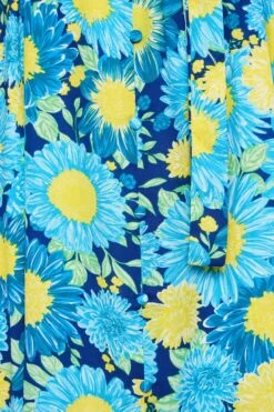 LIMITED COLLECTION Curve Blue Floral Frill Hem Midaxi Dress -Luna Looks Zone 6f70f048 96ae 4f 215496 Z