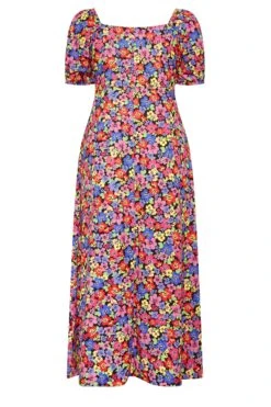 LIMITED COLLECTION Curve Black & Pink Floral Wrap Maxi Dress -Luna Looks Zone 6f9ac42c 8d63 42 215920 Y