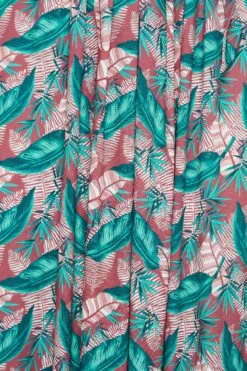 YOURS Curve Pink Leaf Print Maxi Wrap Dress 9 YOURS Curve Pink Leaf Print Maxi Wrap Dress -Luna Looks Zone 6fda4ebd 4fb5 4c 302160 Z