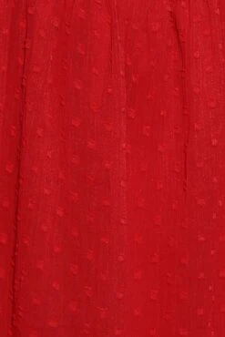 YOURS LONDON Curve Red Dobby Ruffle Wrap Top -Luna Looks Zone 70d46f0e 8b2f 43 161918 Z