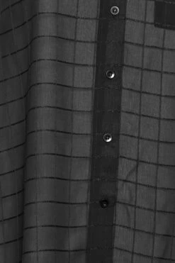 YOURS LONDON Curve Black Check Chiffon Shirt -Luna Looks Zone 739958b5 3fb1 45 162218 Z