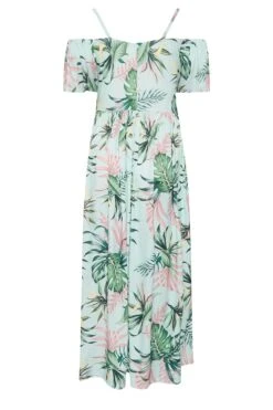 YOURS LONDON Curve Blue Tropical Print Maxi Dress -Luna Looks Zone 747ba2cc eca5 4c 162205 Y