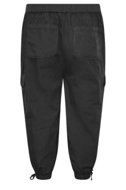 YOURS Curve Black Cropped Cargo Trousers -Luna Looks Zone 76466ec4 d755 4e 144850 Y