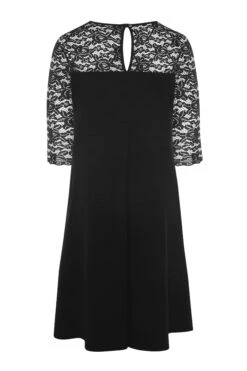 YOURS LONDON Curve Black Lace Sweetheart Midi Dress -Luna Looks Zone 7689eb7c 22f3 49 162027 Y