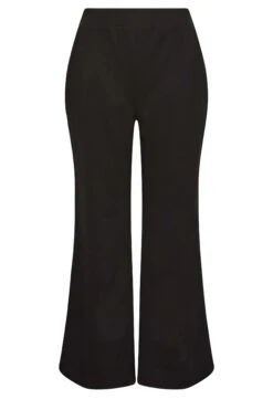 YOURS PETITE Curve Black & Green Side Stripe Wide Leg Trousers -Luna Looks Zone 77ca62b1 3f47 40 174542 Y