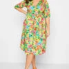 LIMITED COLLECTION Curve Green Floral Midaxi Dress