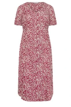 YOURS Curve Red Ditsy Print Tea Dress -Luna Looks Zone 792307c5 35cd 4d 137443 X