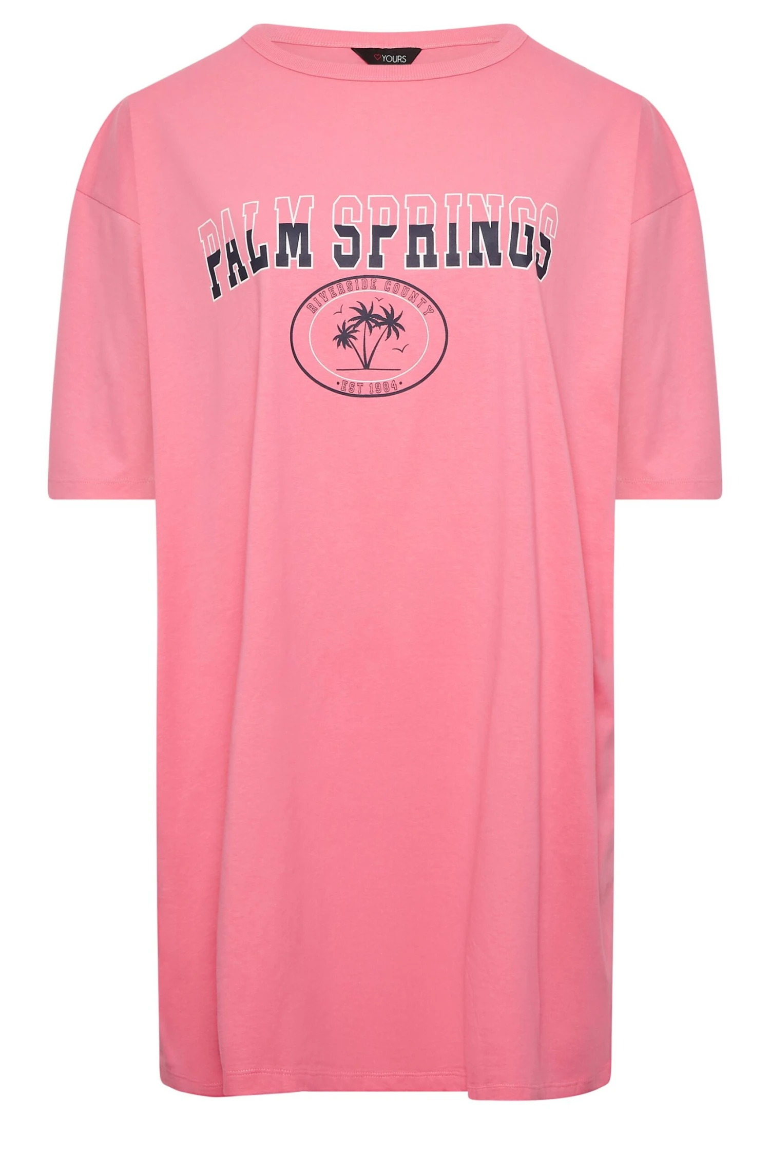 YOURS 2 PACK Curve Pink & Navy Blue Oversized Slogan Tunic Tops 8 YOURS 2 PACK Curve Pink & Navy Blue Oversized Slogan Tunic Tops - Image 8