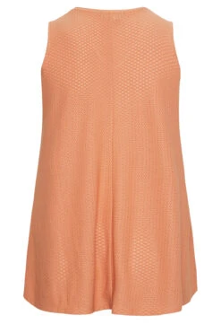YOURS Curve Orange Pointelle Vest Top -Luna Looks Zone 79bdd535 26ad 44 301842 Y