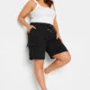 YOURS Curve Black Cargo Jogger Short