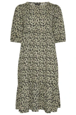 YOURS Curve Khaki Green Floral Print Tiered Midi Dress -Luna Looks Zone 7abfcdb4 6135 4a 300194 F